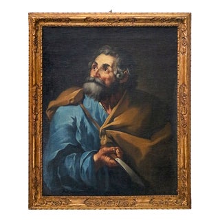 Neapolitan School Artist, Apostle Thaddeus, 17th Century, Oil on Canvas For Sale