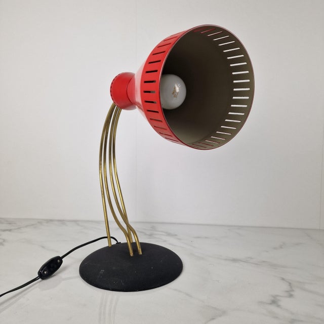 Metal Adjustable Desk Lamp from Bag Turgi, Switzerland, 1950s For Sale - Image 7 of 18