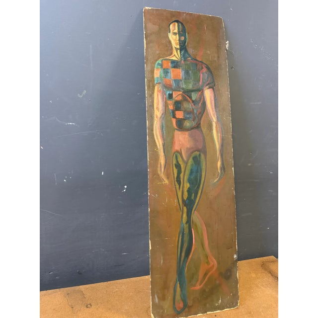 Mid Century Abstract Double Side Oil Painting by Bob Boernstein For Sale - Image 4 of 10