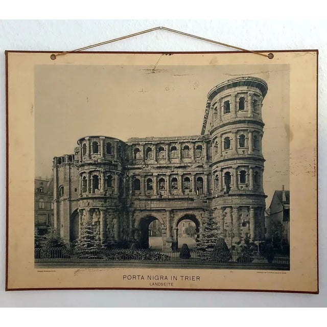 Collotype print, foto reproductie porta nigra in trier landseite seemanns wandbilder no 264 collotype print van c.g. Röder...