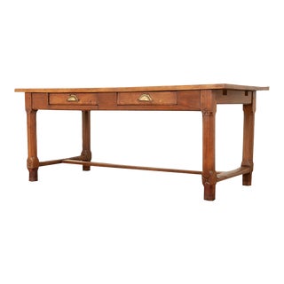 19th Century French Oak Farm Table For Sale