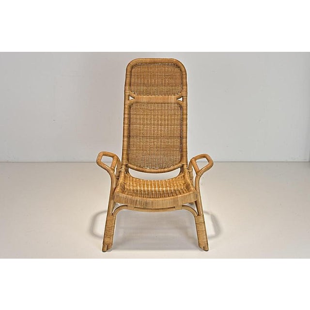 Wickerwork Easy Chair, Italy, 1970 For Sale - Image 3 of 18