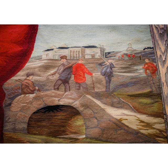 1875 Antique Elegant Figural Tapestry European Flat Weave For Sale - Image 9 of 10