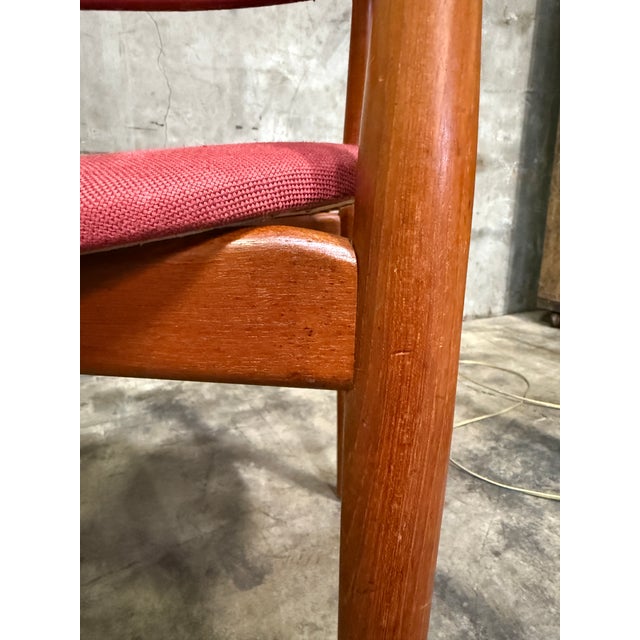 Attributed to Kai Kristiansen “Troja” Teak Armchair — Midcentury Danish Modern (1950s) For Sale - Image 9 of 17