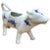 1950s 1950s French Porcelain Cow Creamer – Blue Floral Pattern | Marked “France f.d. Véritable Porcelaine” | 7” Long Ceramic Pitcher For Sale - Image 5 of 14