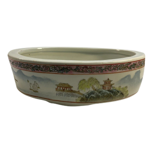 Antique Chinese Porcelain Narcissus Pot Marked Quing During Qianlong Reign 8.5"