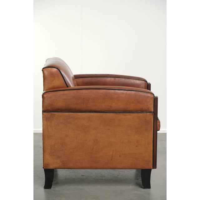 Vintage Art Deco Sheepskin Armchair For Sale - Image 3 of 13