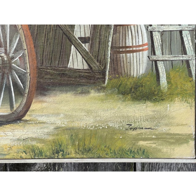 Early 20th Century Rural Pennsylvania Landscape Oil Painting, Framed For Sale In Philadelphia - Image 6 of 13