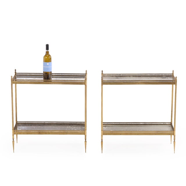 This is the model everyone wants to buy! Each with two-tiers with mottled glass mirrored shelves with beautiful and...