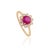 VR Jewels Victorian-Style 14k Yellow Gold 1.04ct Ruby & Diamond Halo Cluster Flower Ring Size 6.5 For Sale - Image 4 of 17