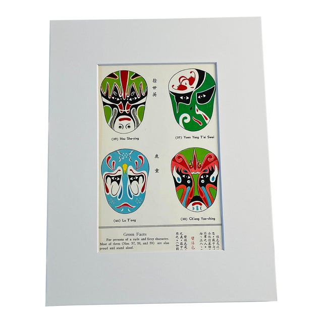 1960 Chinese Opera Mask Print For Sale