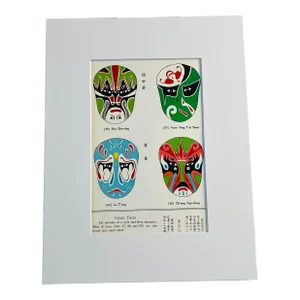 1960 Chinese Opera Mask Print