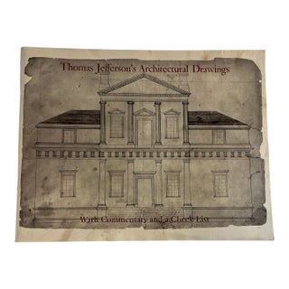 1988 Thomas Jefferson's Architectural Drawings Book For Sale