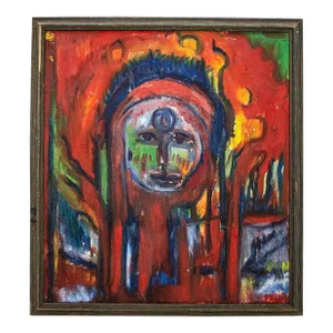 Abstract Figurative Oil Painting New Mexico Artist - Vibrant Colors