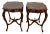1930s French Walnut & Satinwood Inlay Pair of Side Tables / End Tables For Sale