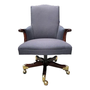 Traditional Rolled Back Judicial Claw-Arm Desk Chair From Bernhardt