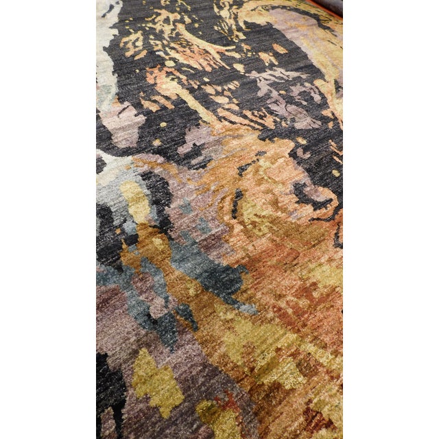 Hand-Knotted Modern Abstract Luxury Rug. 8'x 10' For Sale - Image 10 of 18