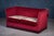 1950s Vintage Red Velvet Knole Sofa with Floral Cushions, 1950s For Sale - Image 5 of 13