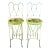 1970s Vintage Boho Chic Italian Ice Cream Cafe Indoor Outdoor Bar Stools Convertible Drinks Tables - A Pair For Sale