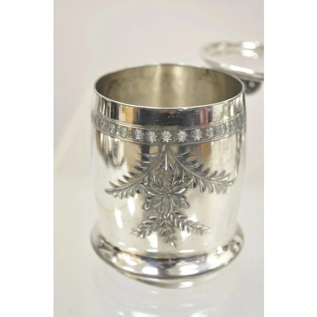 Early 20th Century Rogers Smith & Co Silver Plated Victorian Tilting Lemonade Water Pitcher W Stand For Sale - Image 11 of 12