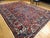 Vintage Oversize Persian Bakhtiari Rug, Hand-Knotted Wool, Geometric Pattern, Burgundy & Ivory, 11x15 For Sale - Image 4 of 16