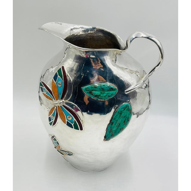 An impressive extra-large water pitcher designed and handcrafted in Taxco, Mexico by Emilia Castillo, one of the most...