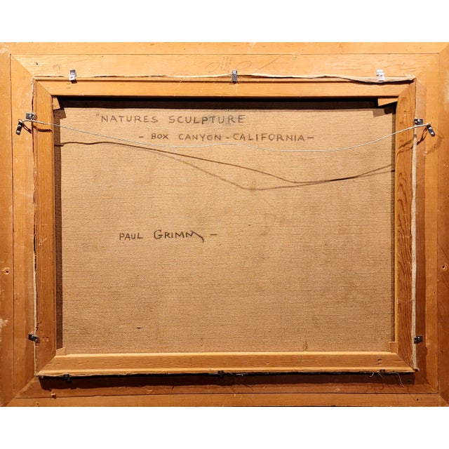 Paul Grimm -California Desert Scene at Box Canyon - Oil Painting For Sale - Image 11 of 11