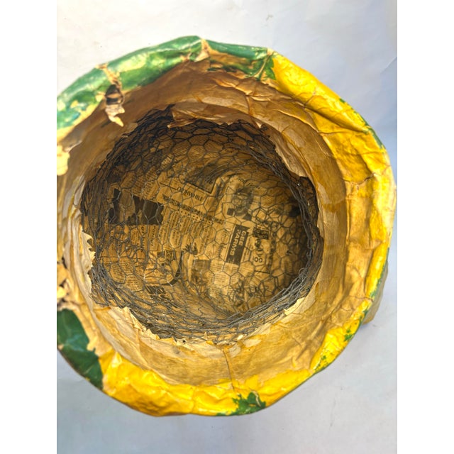 Green Vintage Paper Mache Alligator Head Sculpture For Sale - Image 8 of 9