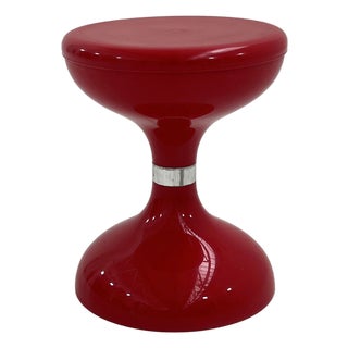 Space Age Red Americano Stool from Biemme Bologna, 1970s For Sale