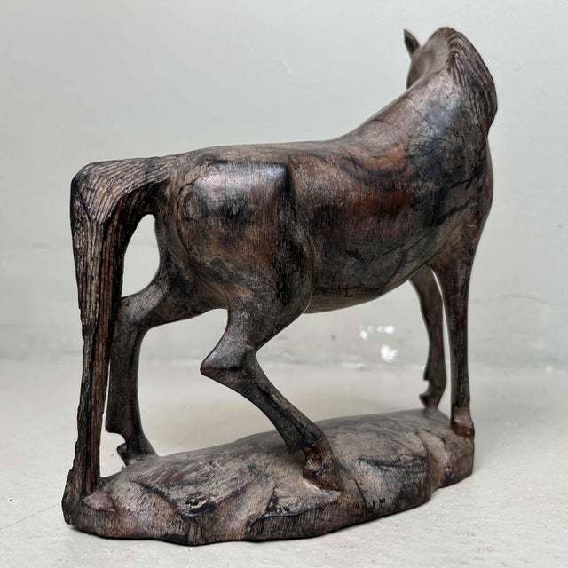 Antique Wooden Horse Decoration, Japan, 1920s For Sale - Image 13 of 15