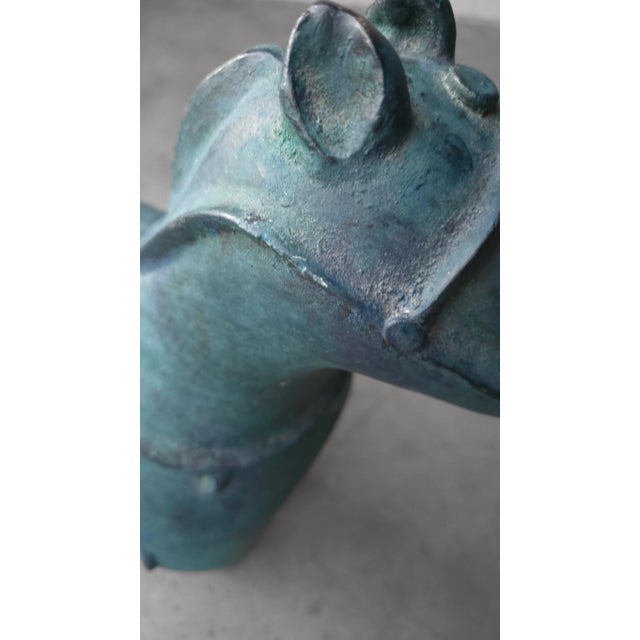 Ceramic Large Vintage Japanese Haniwa Style Horse Sculpture For Sale - Image 7 of 7