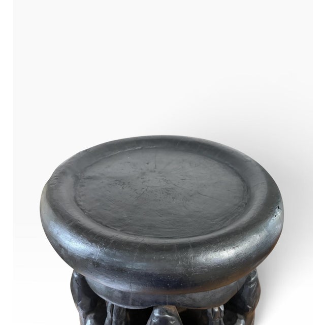 Vintage Tribal Nobility Bamileke Crocodile Stool/Table Cameroon 16" H For Sale - Image 10 of 10