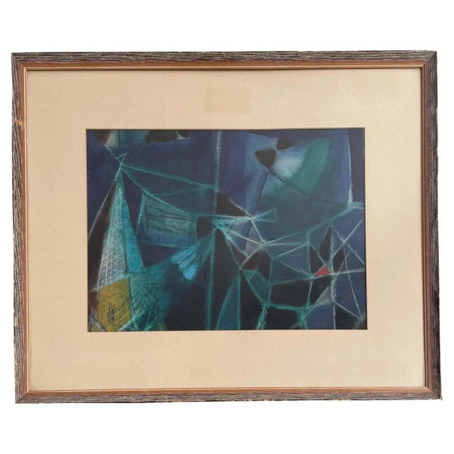 Abstract Pastel and Gouache Painting by Edward Wolfe For Sale - Image 11 of 11