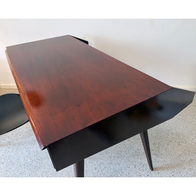 1950s Mid-Century Desk with Book Shelf, Germany, 1950s For Sale - Image 5 of 16