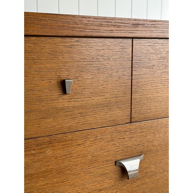 Vintage Architectural Oak 6-Drawer Dresser, C. 1960s For Sale - Image 14 of 15