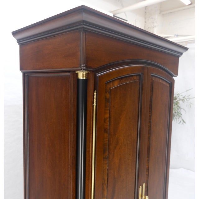 Biedermeier Empire fusion Brown Mahogany Armoire Fitted 4 Drawers Storage Shelve For Sale - Image 11 of 15
