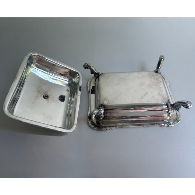 Vintage Seranco Silver Plate Covered Butter Dish For Sale - Image 11 of 18