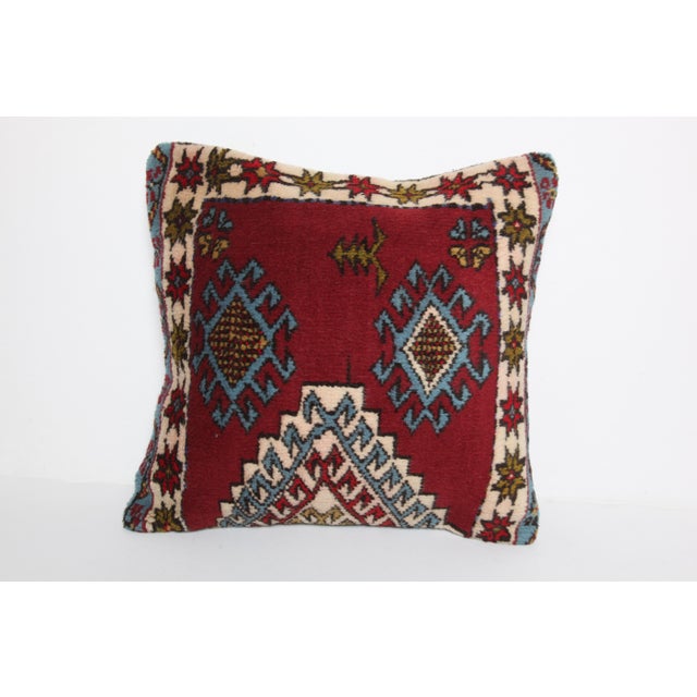 Here i am listing a 100% Handmade double knotted rug pillow cover, made from Vintage rug This’s a modern design and...