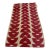 Molly Mahon "Luna" Linen Block Print Runner in Cranberry For Sale