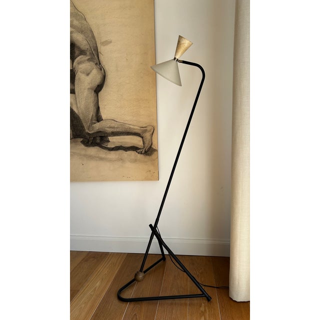 Floor Lamp with Swing Arm, France, 1950 For Sale - Image 10 of 10