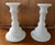 American Pair of 1950s Imperial Milk Glass Candle Holders Belknap Collection Atterbury White Glass For Sale - Image 3 of 7