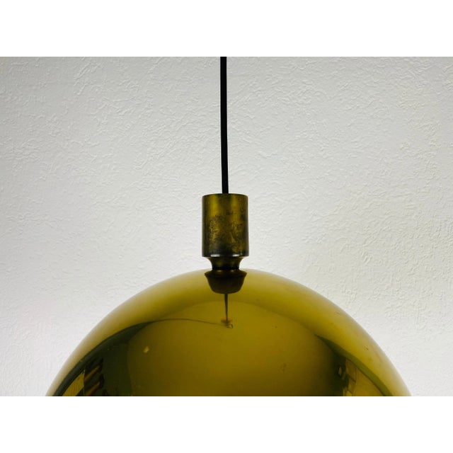 Polished Brass Pendant Lamp by Florian Schulz, 1970s, Germany For Sale - Image 12 of 13