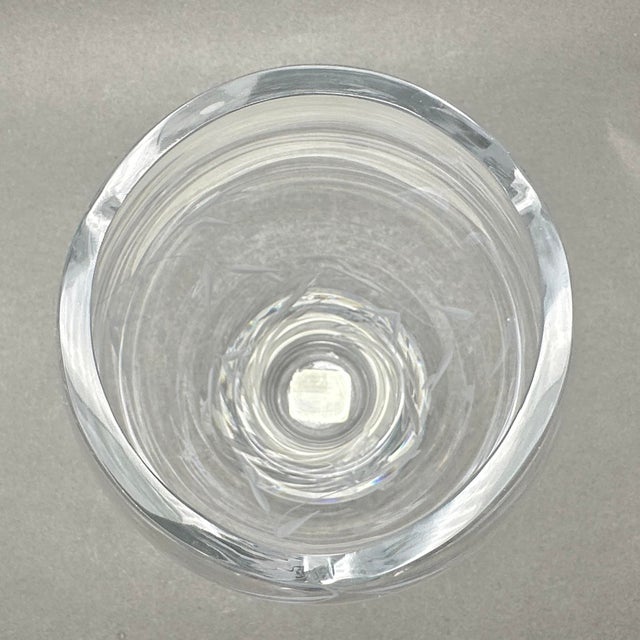 Vintage Lenox “Opal Innocence” Crystal Vase With Etched Vine Design and Scalloped Rim For Sale - Image 9 of 11