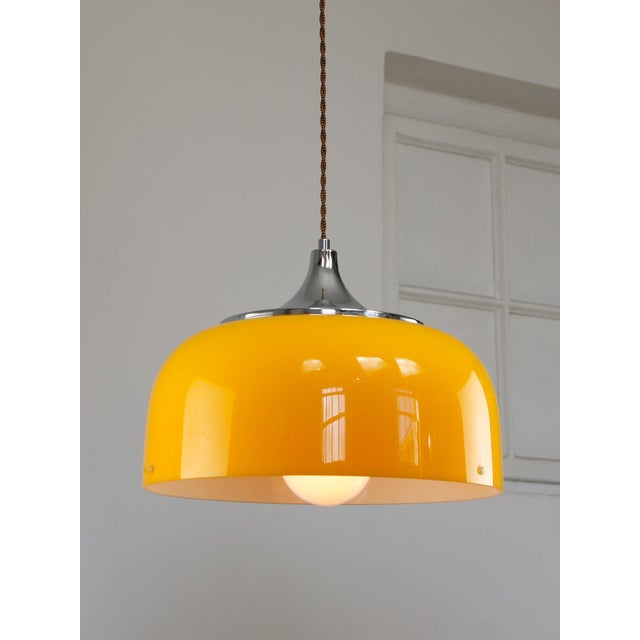 Space Age Yellow Pendant from Guzzini, 1970s For Sale - Image 13 of 18