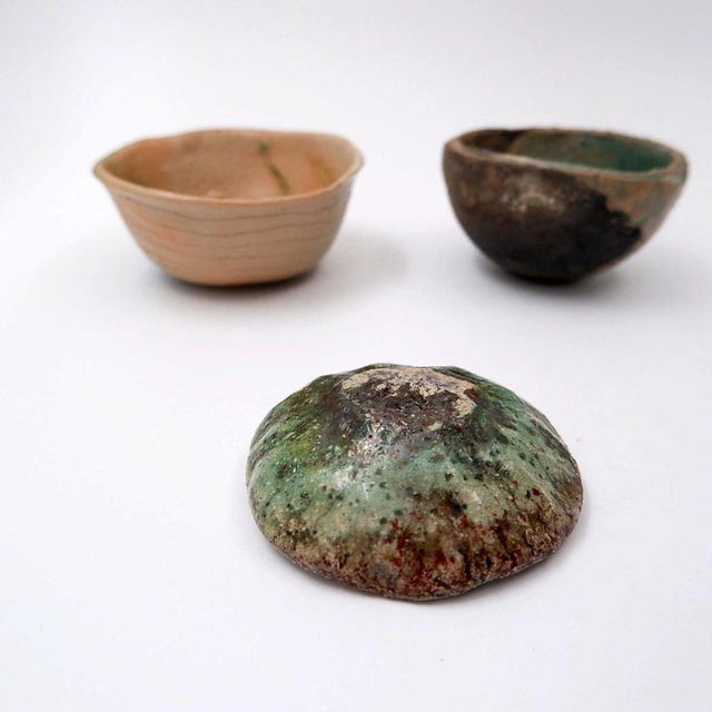 Ceramic Green Decorative Ceramics by N. Lebrun for Fond d'Atelier, Belgium, 1970s, Set of 6 For Sale - Image 7 of 13