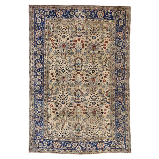 Antique Persian Sarouk Rug - 06'07 x 09'09 For Sale - Image 4 of 4
