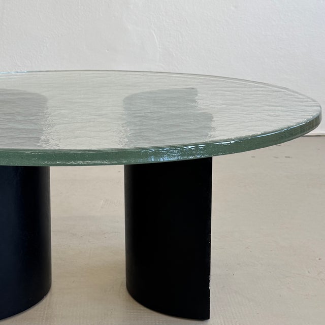 1970s Coffee Table in Cast Glass and Travertine from Heinz Lilienthal, 1970 For Sale - Image 5 of 8