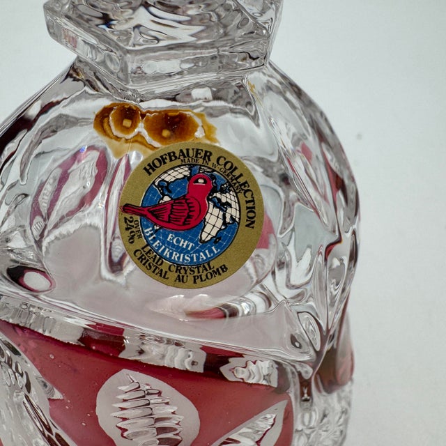 Byrdes Collection Jam/Jelly Jar Base by Hofbauer 24% Lead Crystal For Sale - Image 9 of 10