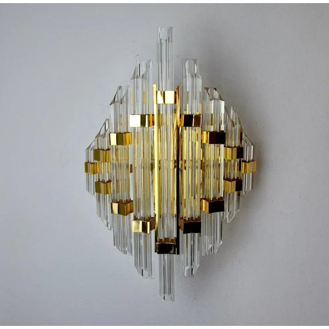 Gold Tubular Wall Light in Murano Glass from Venini, Italy, 1970s For Sale - Image 8 of 8