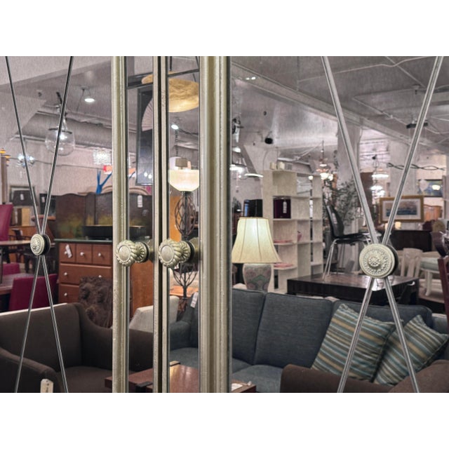 Neiman Marcus Amelie Mirrored Two Piece Armoire Chairish